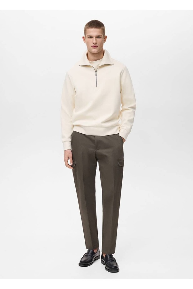 Regular kesim pamuklu kargo pantolon - 2