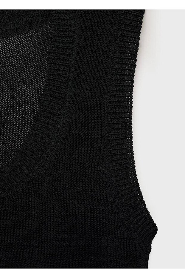 Dekolte Yakalı Triko Bluz - 5