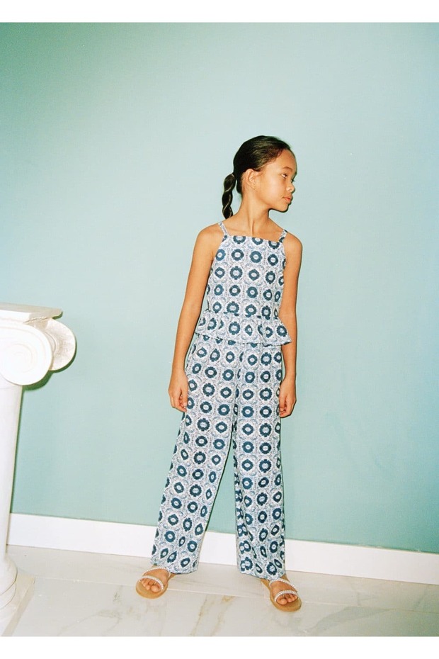 Desenli pamuklu bluz - 5