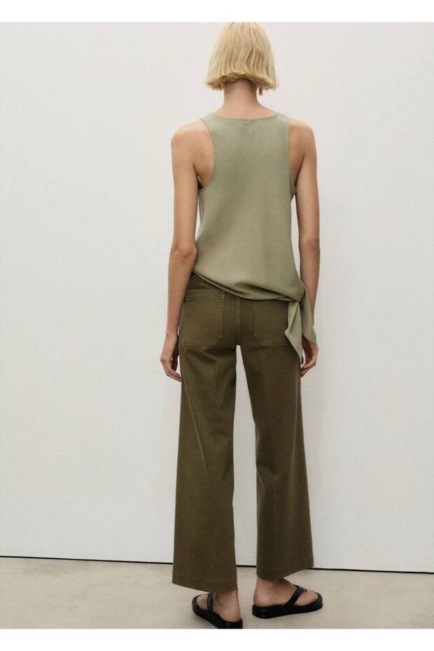 Düğmeli wideleg jean - 4