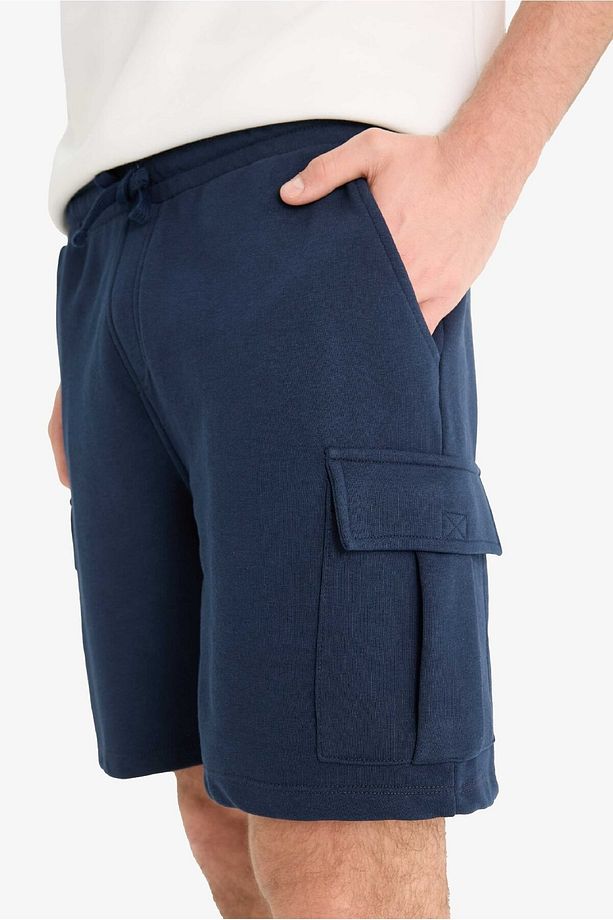 Regular Fit Beli Bağcıklı Kargo Cepli Şort D9494AX25SM - 5