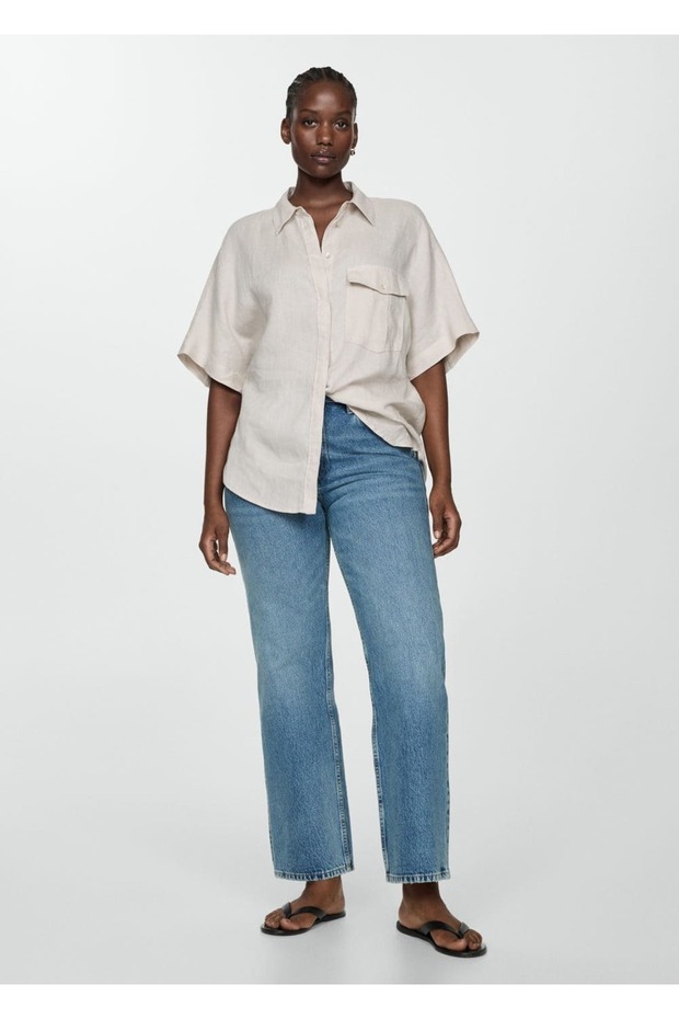 Cepli keten gömlek - 7