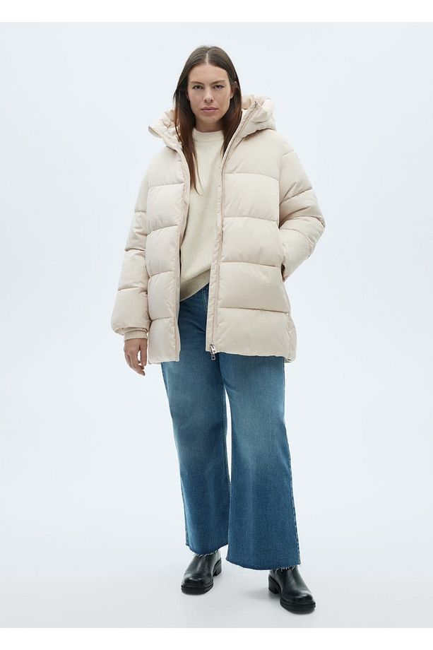 Kapüşonlu Kapitone Midi Anorak - 6