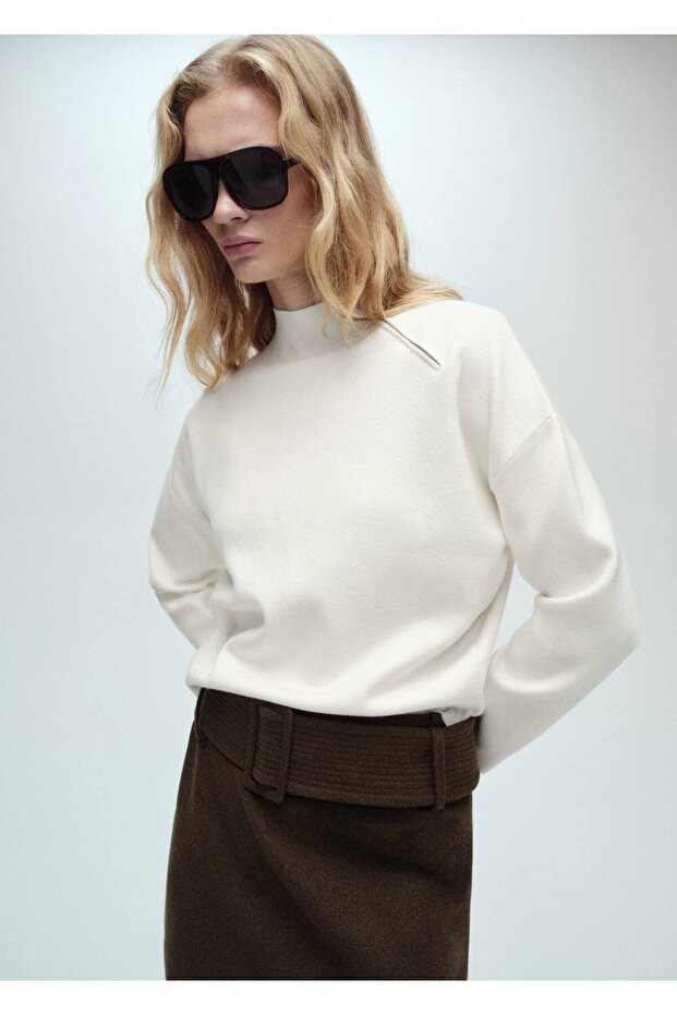 Fermuarlı perkins yaka kazak - 1