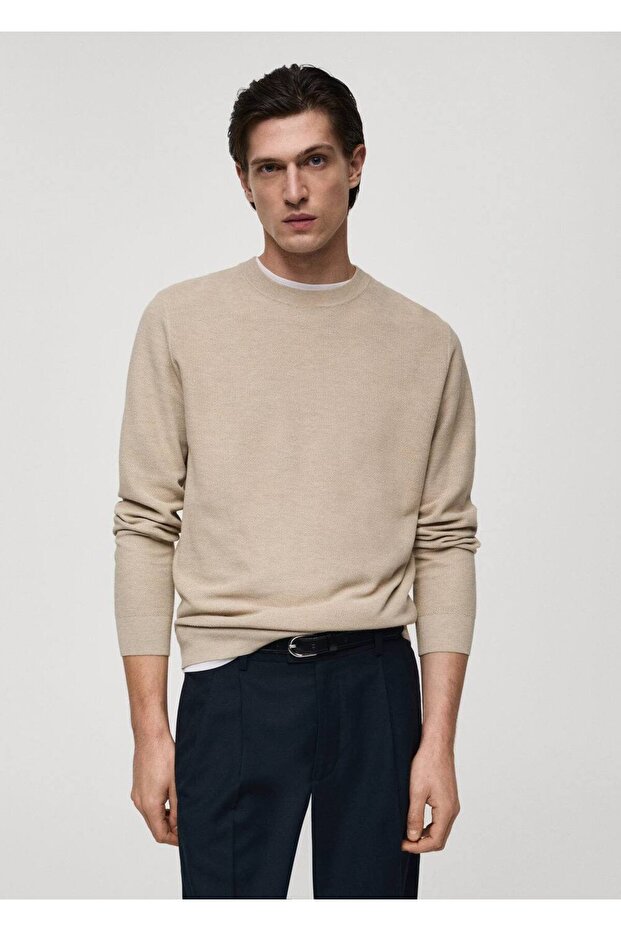 Pamuklu ince triko kazak - 1