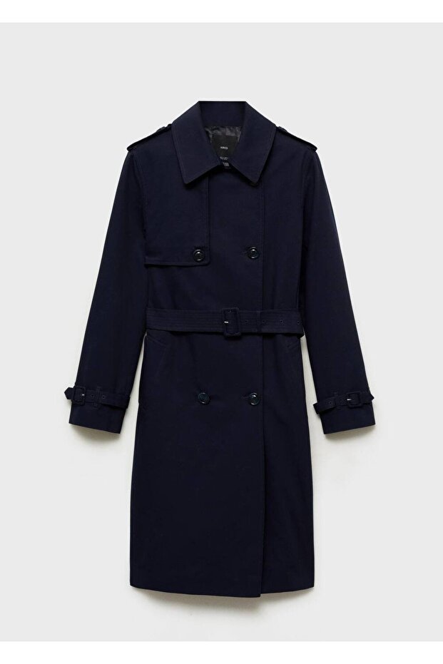 Klasik kemerli trençkot - 3