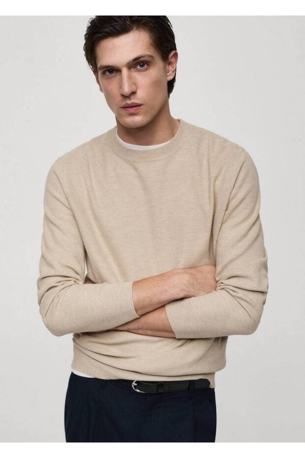 Pamuklu ince triko kazak - 7