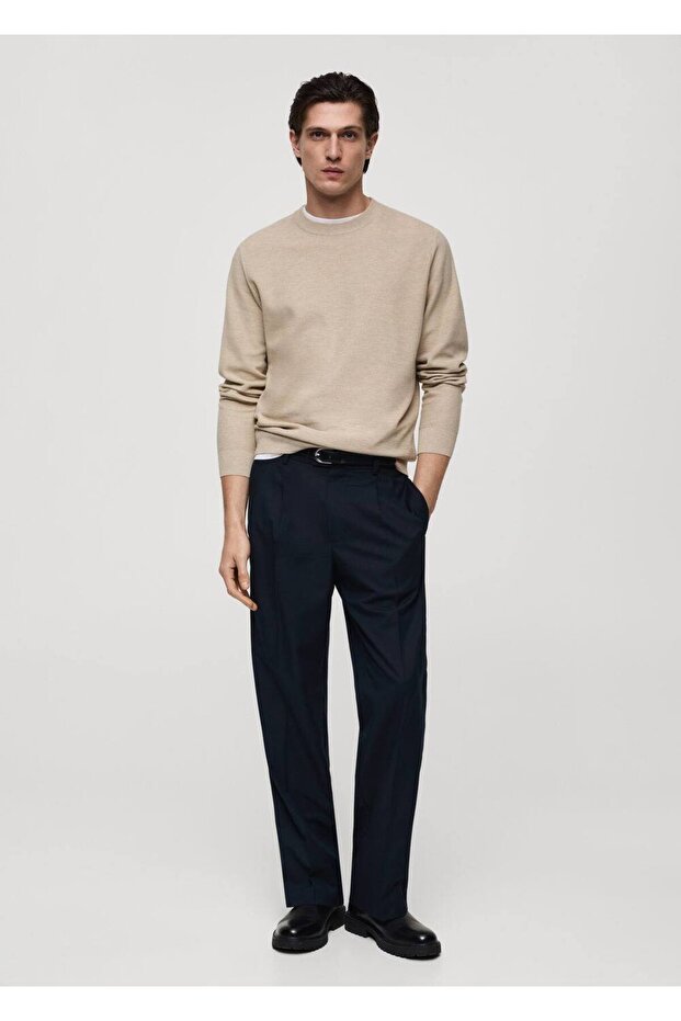 Pamuklu ince triko kazak - 2