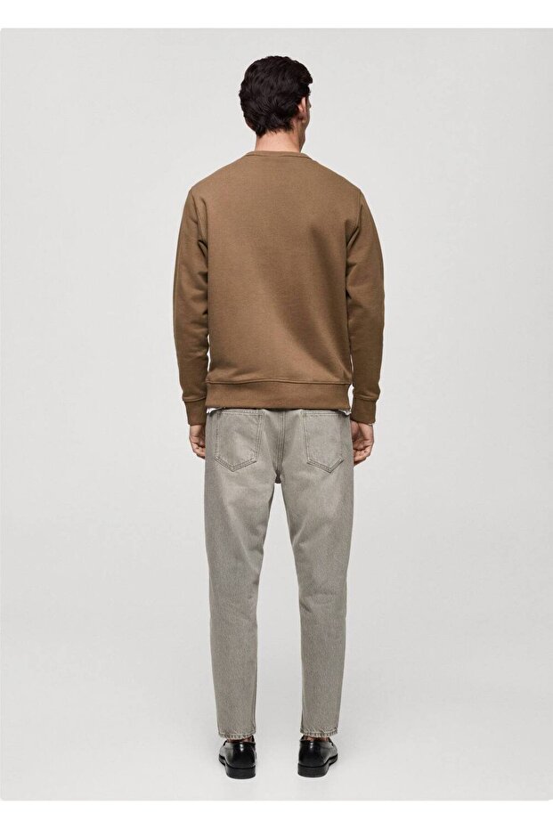 Regular kesim pamuklu sweatshirt - 4