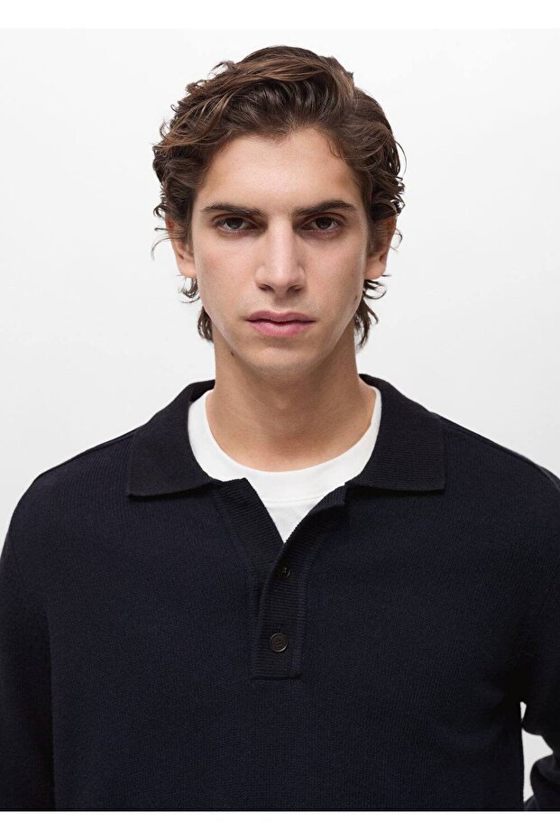 Pamuklu triko polo gömlek - 7