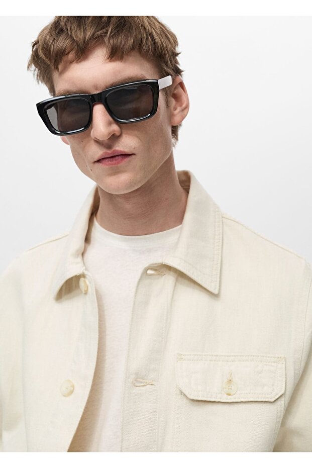 Linen Cotton Jacket with Pockets - 7