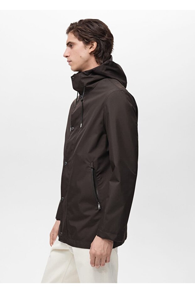Su geçirmez kapüşonlu parka - 5