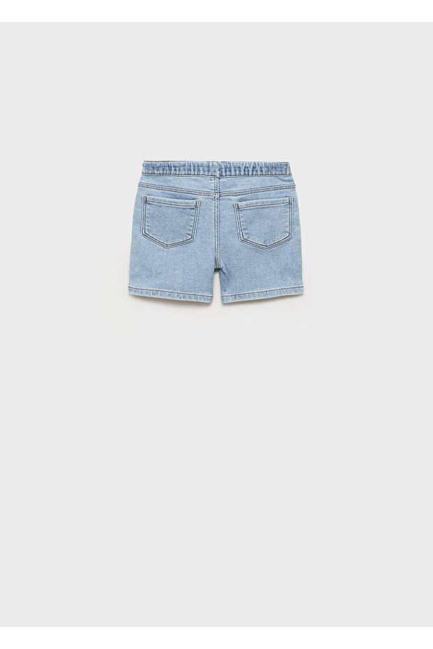 İp Detaylı Denim Bermuda Şort - 4