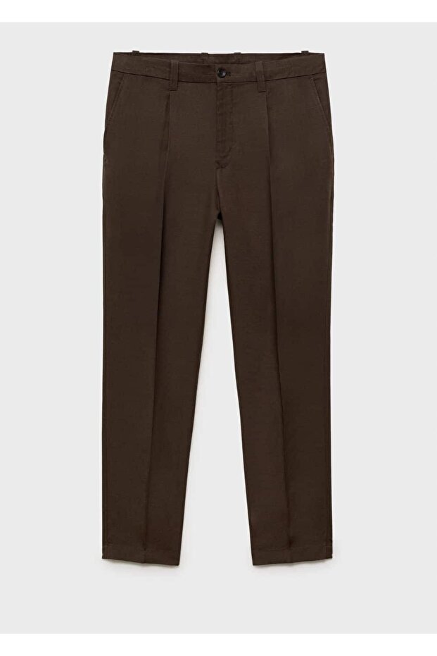 Regular fit keten pantolon - 3