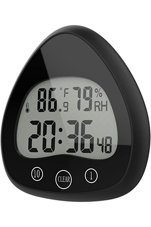 Clock Timer, Waterproof, with Visual Countdown, Temperature Humidity Sensing,for Shower Kitchen - 1