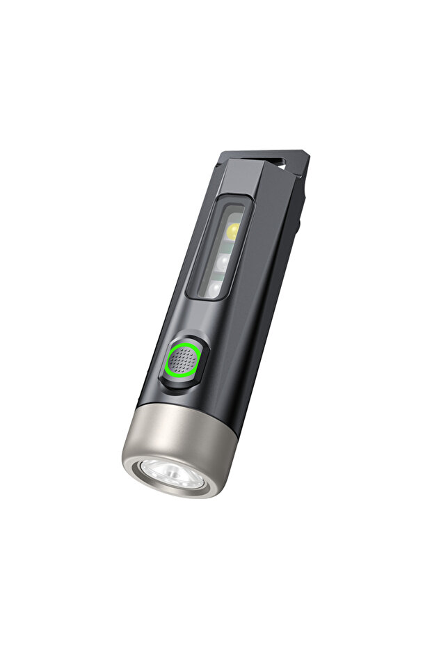 SFL1121-1PC 2025 مصباح يدوي صغير قابل لإعادة الشحن، مزود بإضاءة LED فائقة السطوع، مناسب للاستخدام اليومي، مع سلسلة مفاتيح .
