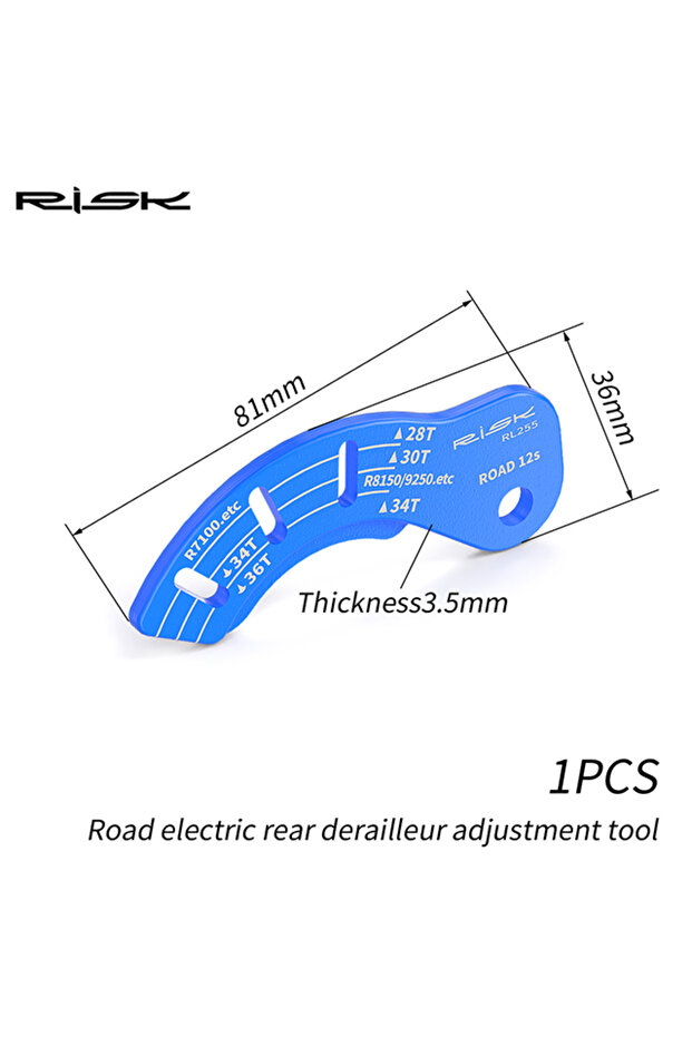 1 Piece RISK Road Bike 12T Electric Rear Derailleur Adjuster Adjustment Gauge Guide Tool Chain Gap T