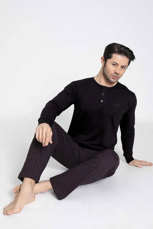 Erkek Modal Uzun Kollu Pijama Takımı 3426 - 1 Adet - 1