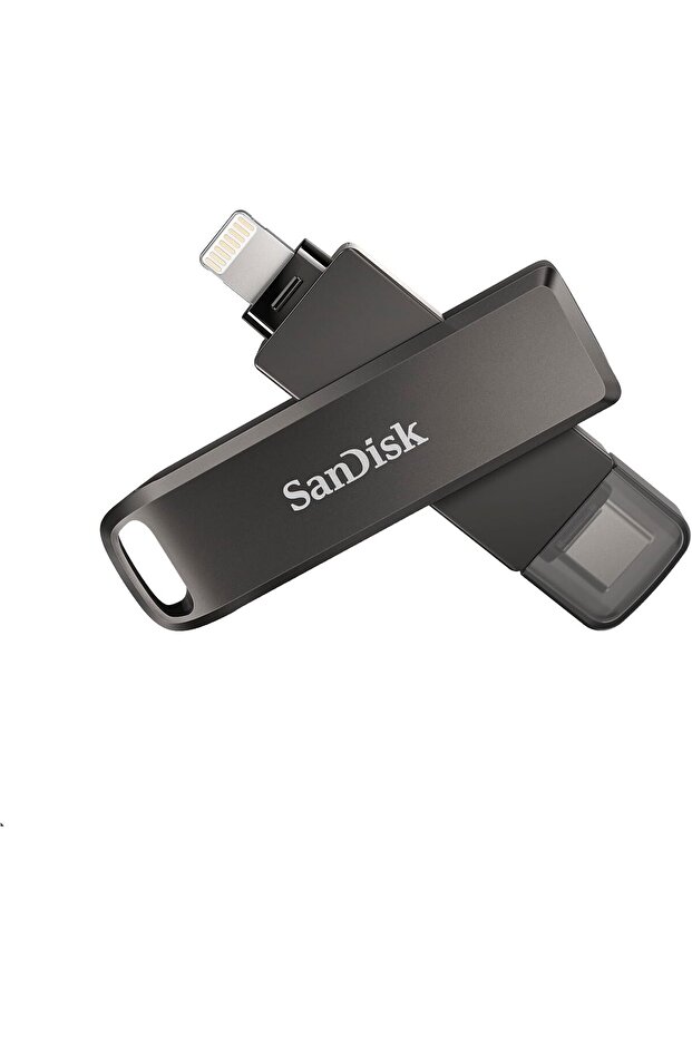 SanDisk Ixpand Flash Drive Luxe 128GB 2-In-1 Lightning & USB Type-C Connectors - 1