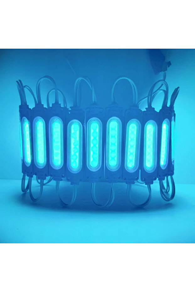 شريط إضاءة COB قابل للطي مقاوم للماء IP65، وحدة إضاءة LED 12 فولت، 20 وحدة RGB متدفقة، أزرق داكن