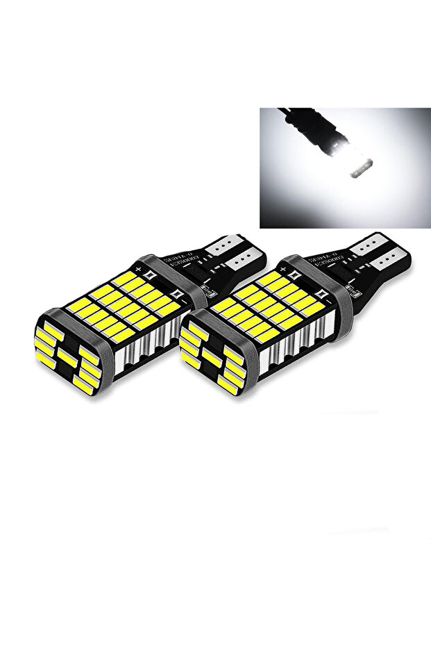 1pair white 2PCS LED T15 W16W 921 912 T16 902 LED Bulbs High Power 45pcs 4014SMD Super Bright 1200LM