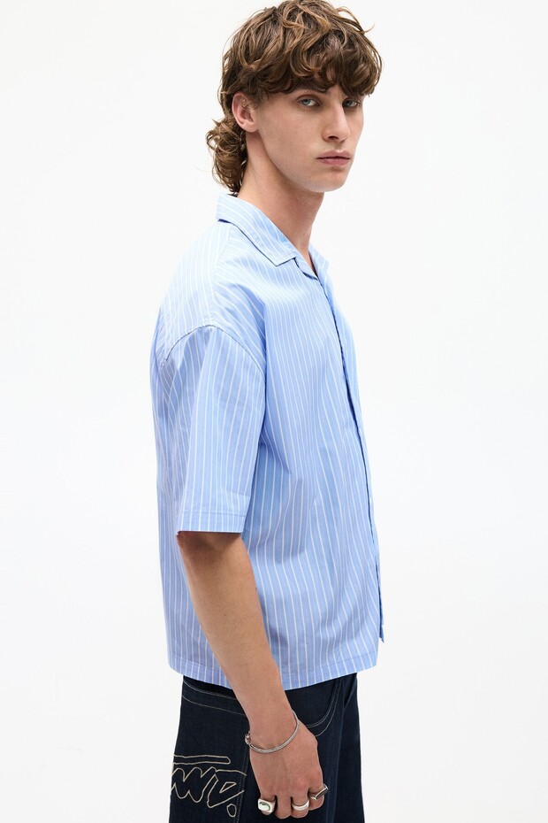 STWD çizgili kısa kollu gömlek - 3