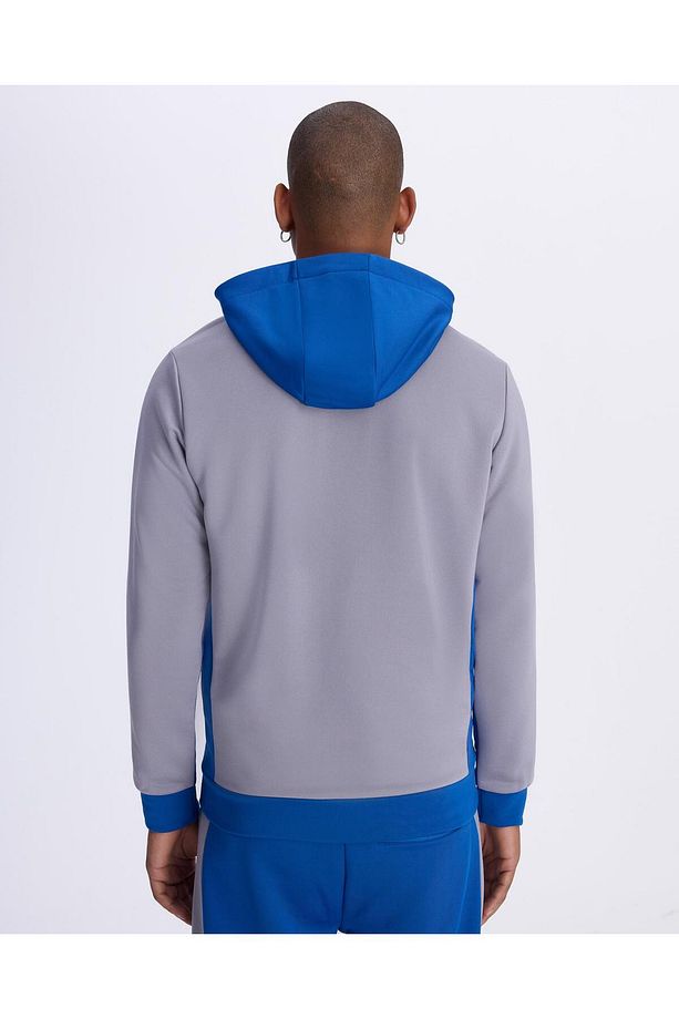 Alexander Full Zip Erkek Mavi-Gri Regular Fit Fermuarlı Eşofman Üstü - 4