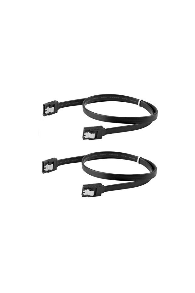 SATA III Cable 2-Pack 6Gbps Data SSD Straight with Latch Lock 18 Inch Compatible Hard Disk and SSD -