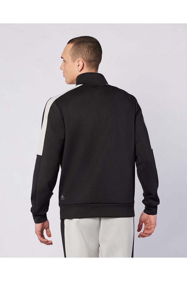 Moste Full Zip Erkek Siyah Regular Fit Fermuarlı Eşofman Üstü - 5