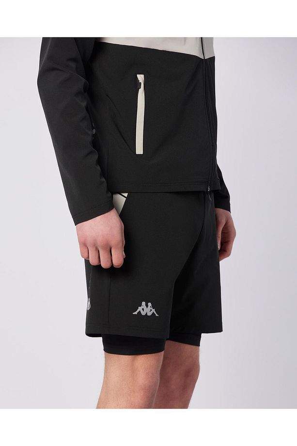 Midtown Double Short Erkek Siyah-Gri Regular Fit Taytlı Şort - 4