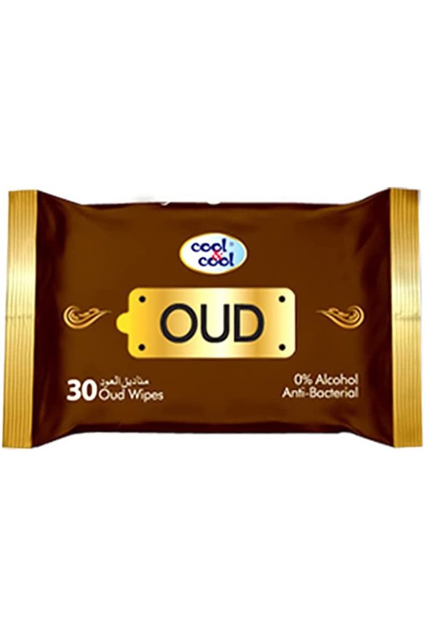 Oud Anti-Bacterial Wipes 30pcs – Kills 99.9% Germs, Alcohol-Free, Luxurious Oud Scent