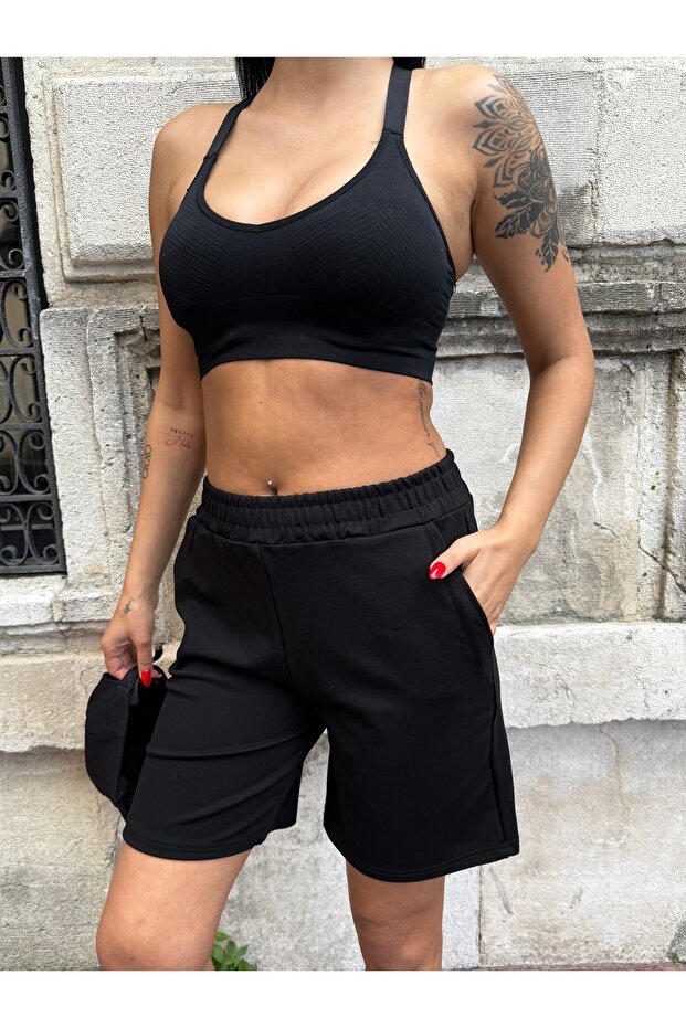 Bel Lastikli Rahat Şort - 6