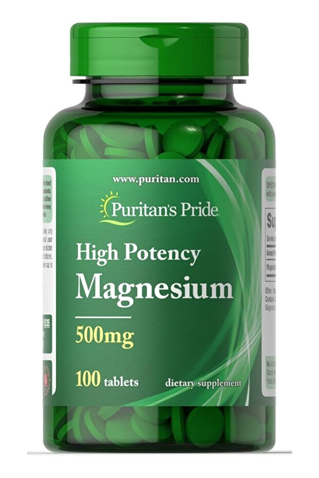 High Potency Magnesium Tablets, 500 mg, 100 Count