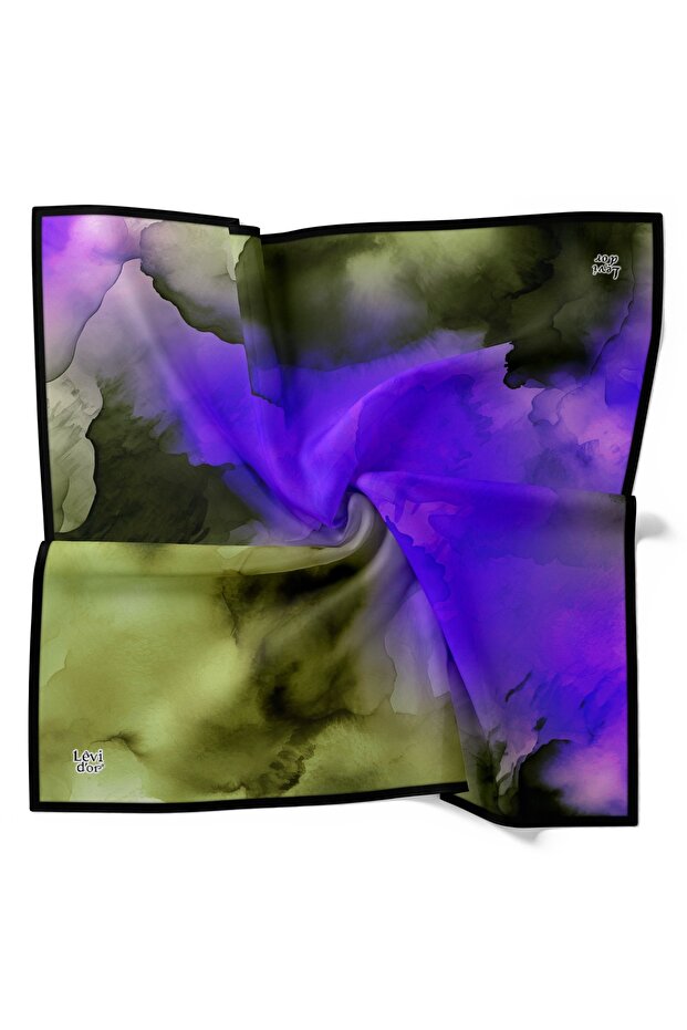 Cloud Pattern Lightweight Cotton Cotton Scarf - 2