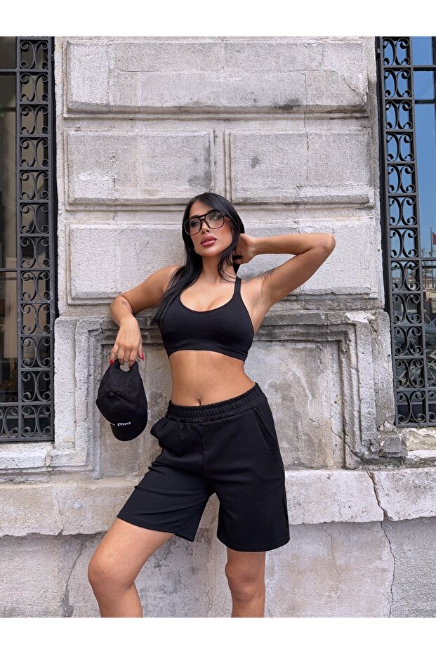 Bel Lastikli Rahat Şort - 3