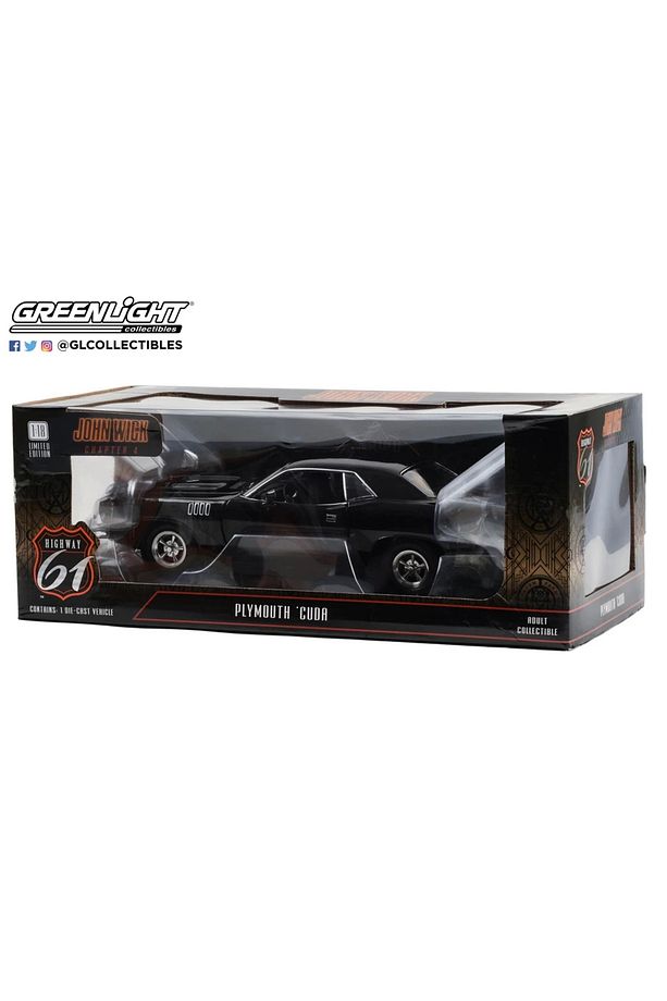 GreenLight 1:18 Highway 61 - 1:18 John Wick: Chapter 4 (2023) - 1971 Plymouth 'Cuda - 3