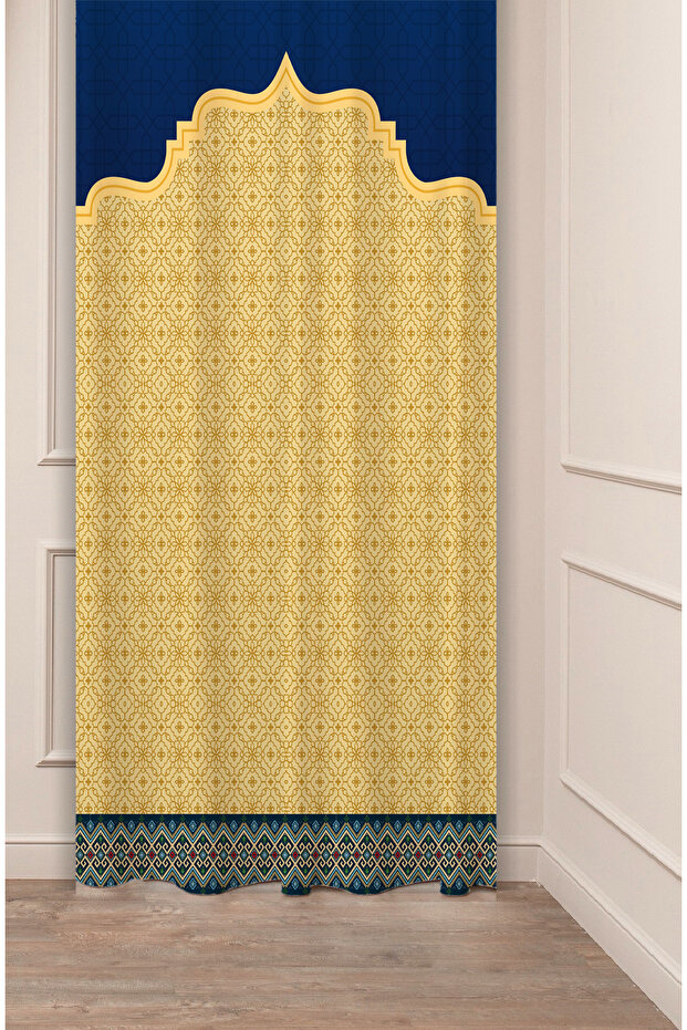 Authentic, Anatolian, Ethnic, Bohemian Patterned Special Design Digital Printed (Single Wing) Modern Stylish Background Curtain