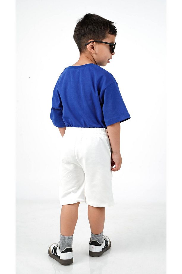Çocuk UNISEX Pamuklu Cep ve İp Detaylı Basic Şort Bermuda - 3