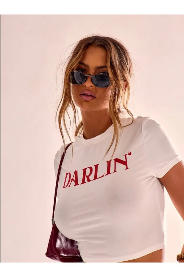 Darlin Printed Crop