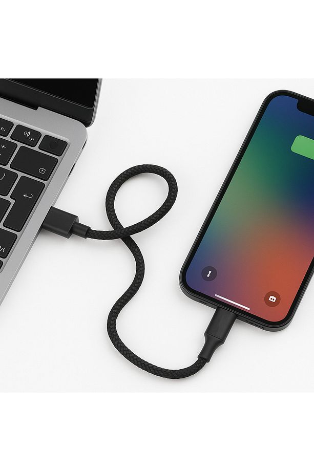 iPhone ile Uyumlu Data ve Şarj Kablo, Type-C to Lightning Kablo, 29 cm Uzunluk ZR51 - 2