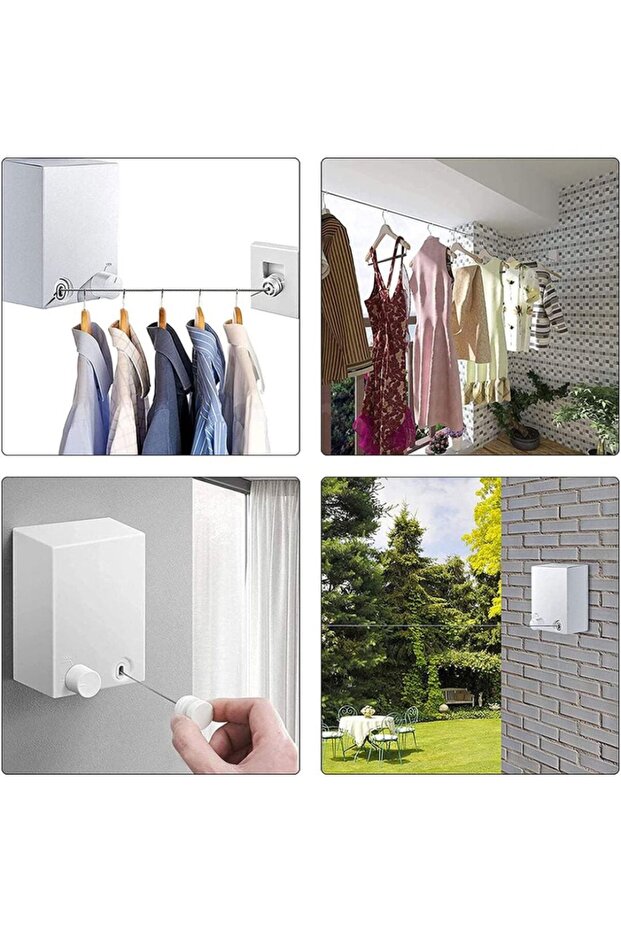 Retractable Clothesline Silver - 5