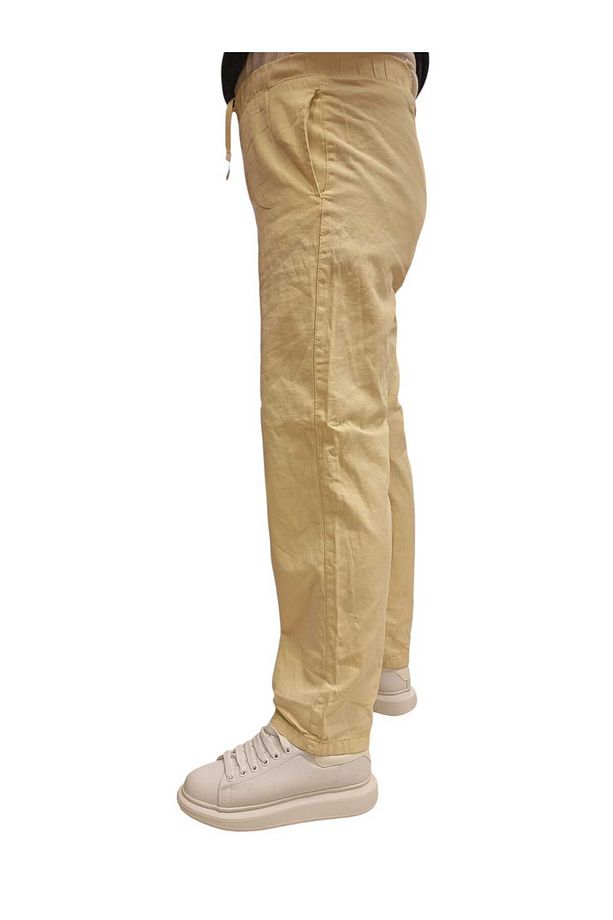 Bej Pileli Baggy Kumaş Pantolon Pl12 - 5
