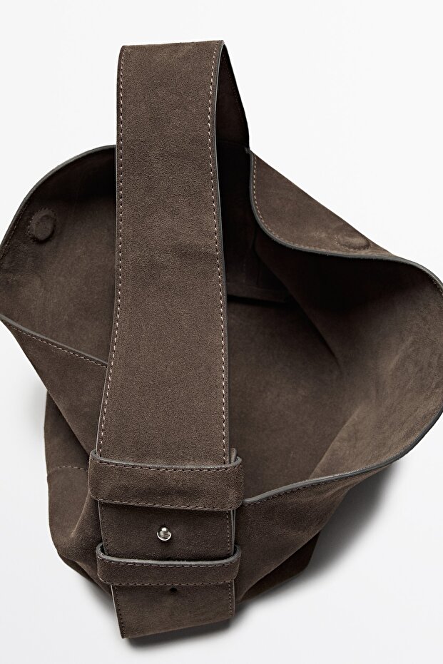 Süet omuz çantası - 7