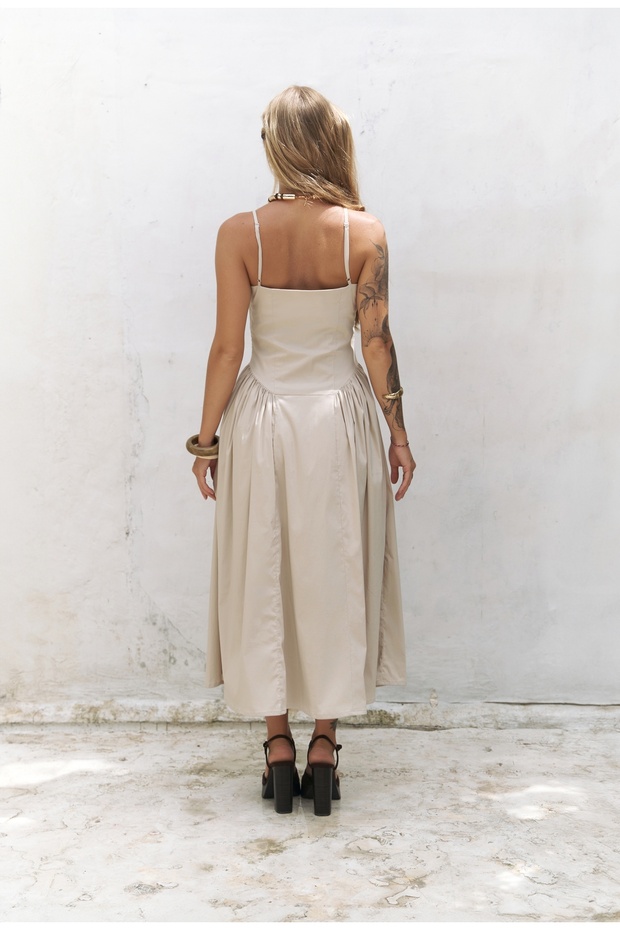 Φόρεμα Narissa Strap Midi Stone - 4