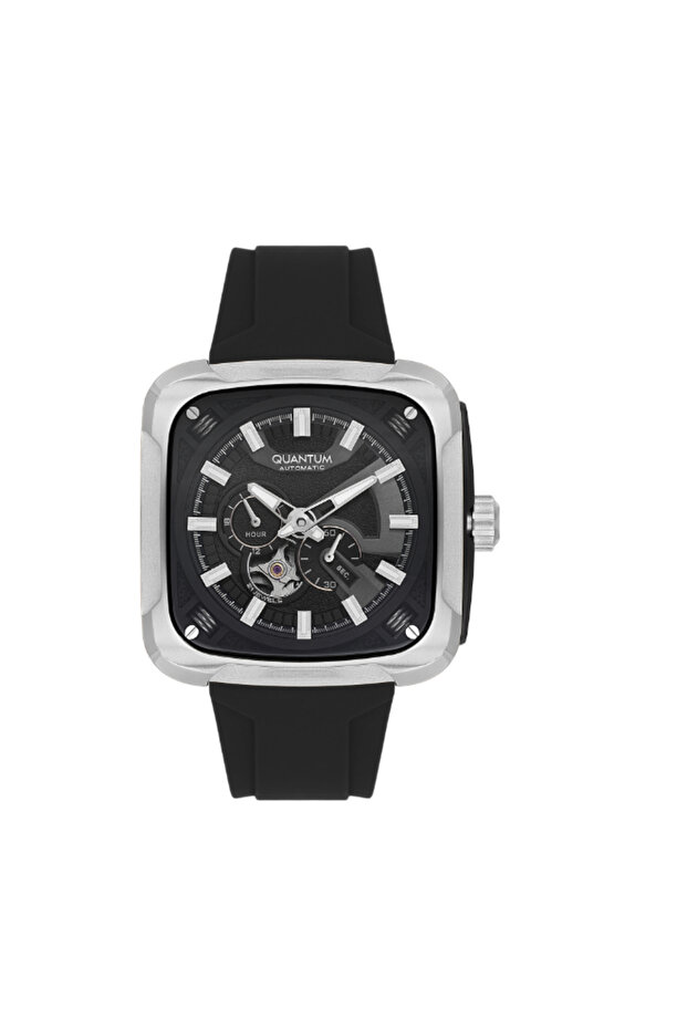 ساعة كوانتوم للرجال أوتوماتيكية بمينا أسود - QMG1135.351 - 1