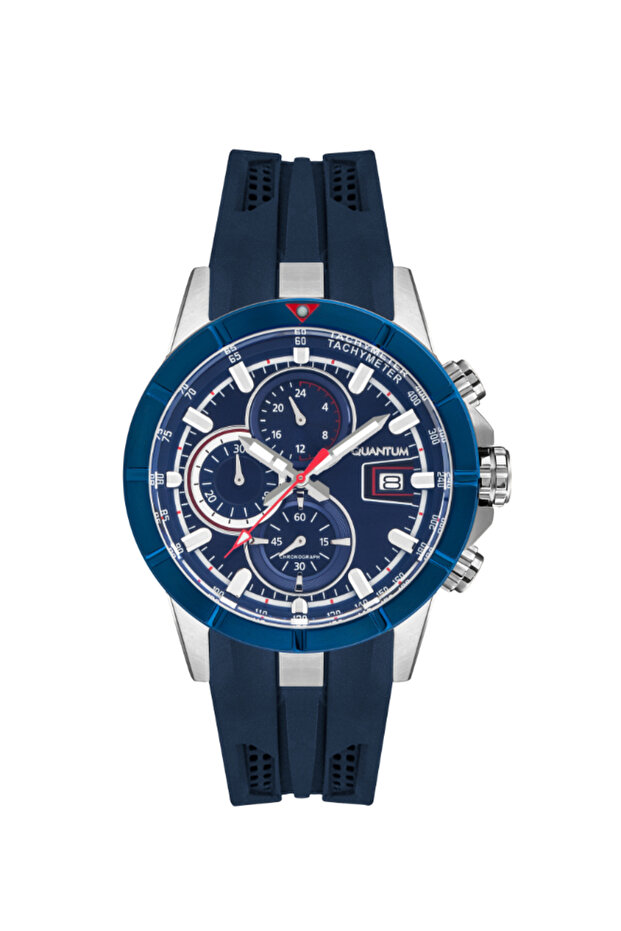 QUANTUM Men's Chronograph Blue Dial Watch - HNG893.399