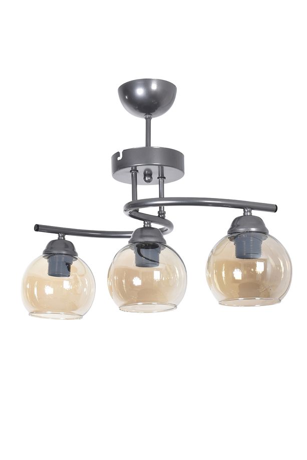 Fuji Modern Dekoratif Salon - Mutfak - Yatak Odası Renk Camlı 3 Lü Avize - 1