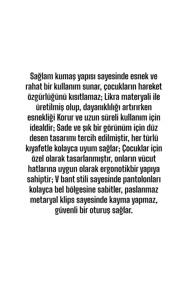 Çocuk Pantolon Kemer - 3