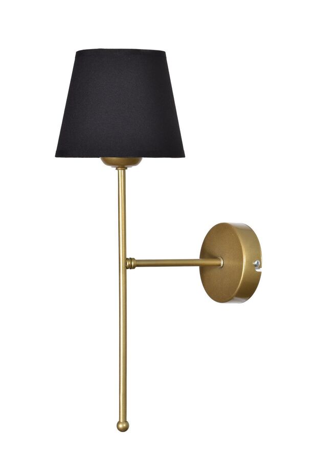 Paris Special Salon - Kitchen - Cafe Design Antique Gold Color Body Fabric Black Headboard Wall Sconce