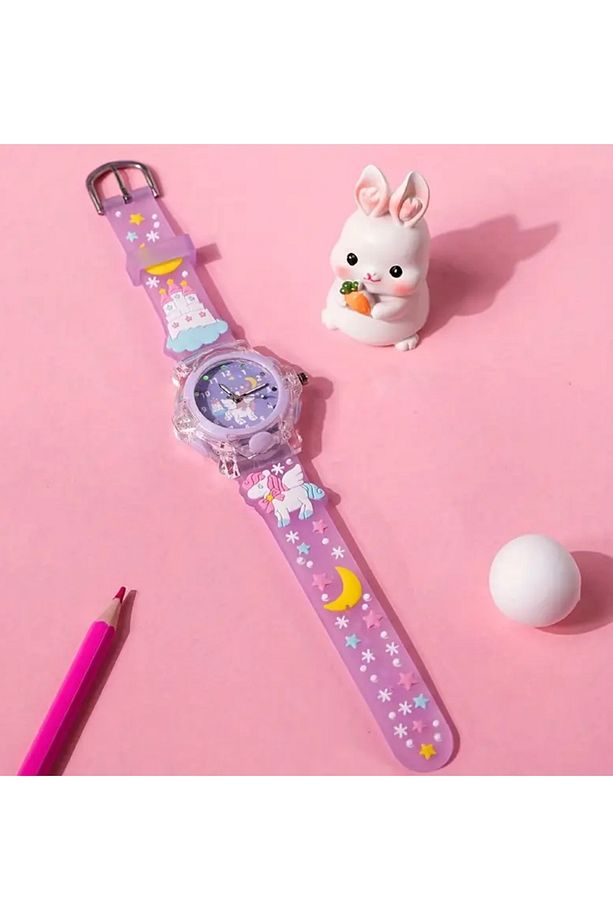Sevimli Unicorn Kol Saati – Işıltılı ve Eğlenceli Tasarım ( 1 Adet ) Kutusuz - 4